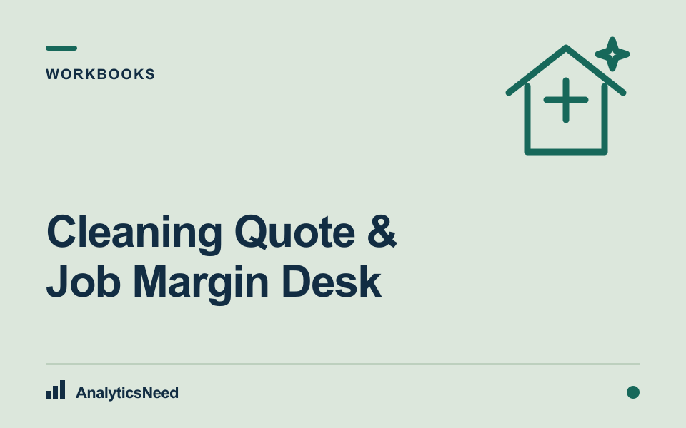 Illustrative cover for Cleaning Quote & Job Margin Desk