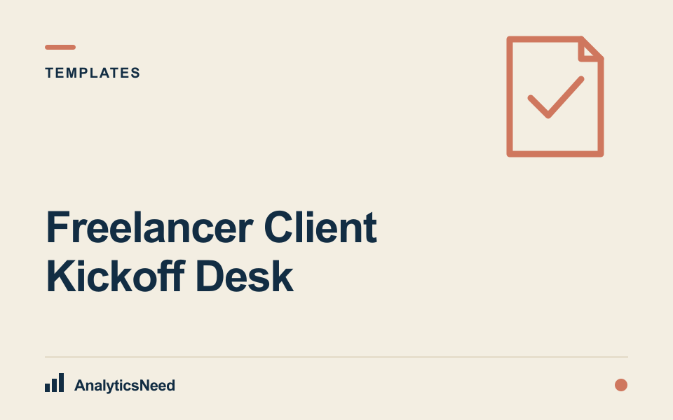 Illustrative cover for Freelancer Client Kickoff Desk